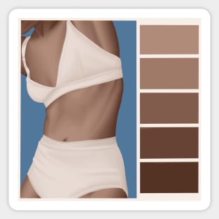 Skin tone medium Sticker